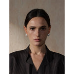 Yhpup 18/12mm estilo coreano pérolas simuladas brincos redondos versáteis acessórios diários de aço inoxidável moda jóias presente