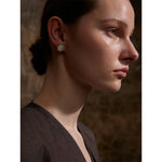 Yhpup alta qualidade moda concha natural zircônia brincos evitar alergia metal dourado premium jóias diárias à prova dwaterproof água