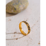 Yhpup tamanho 6 7 8 esmalte zircão anel dourado frango novo design exclusivo e elegante joias de dedo da moda em aço inoxidável