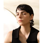 Yhpup moda rosa branco preto esmalte coração gota brincos de argola de aço inoxidável alta qualidade zircão charme jóias para presente feminino