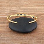 Nidin-Banhado a Ouro Inlay Pulseiras de Zircão para Mulheres, Pulseiras Simples, Luxo Leve, Joalheria Ajustável, Tendência da Moda, Nova