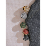 Yhpup luxo bling multi cor zircônia cúbica aço inoxidável redondo oco brincos de argola para mulheres à prova dwaterproof água moda jóias