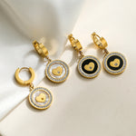 Argola Coração Cravejado com Zircônia - Lafemininy