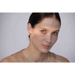 Yhpup brincos de argola pequenos de luxo em aço inoxidável, vintage, delicado, imitação de pérolas, textura, cor dourada, joias da moda à prova d'água