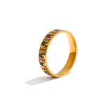 Yhpup tamanho 6 7 8 esmalte zircão anel dourado frango novo design exclusivo e elegante joias de dedo da moda em aço inoxidável