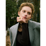 Yhpup 18k pvd banhado a zircônia incrustada em camadas anel largo redondo 316l aço inoxidável popular 2025 acessórios de joias presente