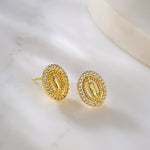 Brinco Clássico Virgem Maria Cravejado com Zircônia - Lafemininy