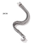 Yhpup unissex jóias de aço inoxidável cubana link corrente pulseira homem mulher 18k banhado a ouro heavy metal à prova dwaterproof água