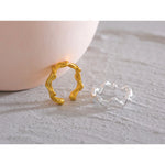 Yhpup prata esterlina torcida geométrica orelha ossos jóias para mulheres metal orelha-clipe manguito em brincos presente minimalista novo