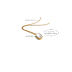 Yhpup qualidade mais grosso natural concha pingente colar corrente de ouro aço inoxidável versátil popular estilo coreano jóias presente