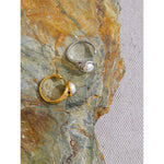 Yhpup elegante moda simulada pérolas aberto ajustável chique anel para mulher 316l aço inoxidável na moda coreano jóias presente