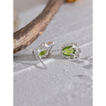 Yhpup-Brincos geométricos para mulheres, zircônia cúbica verde, prata esterlina, delicados, luxo, joias da moda, presente de festa, novo