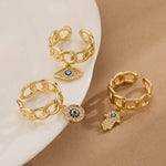 Anel Corrente Cubana Dedo da Sorte - Lafemininy