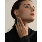 Yhpup 6789 aaa brilhante zircônia cúbica noivado anel de casamento para mulheres moda aço inoxidável premium clássico jóias 2024 presente