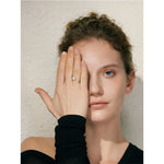 Yhpup aço inoxidável mais grosso escudo ajustável aberto anel delicado moda dedo dourado jóias acessórios diários escritório ladie