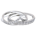 Yhpup-Anel De Zircônia Cúbica De Luxo, Aço Inoxidável, Redondo Dupla Camada, Fino, Casamento, Noivado, Presente De Jóias De Alto Grau