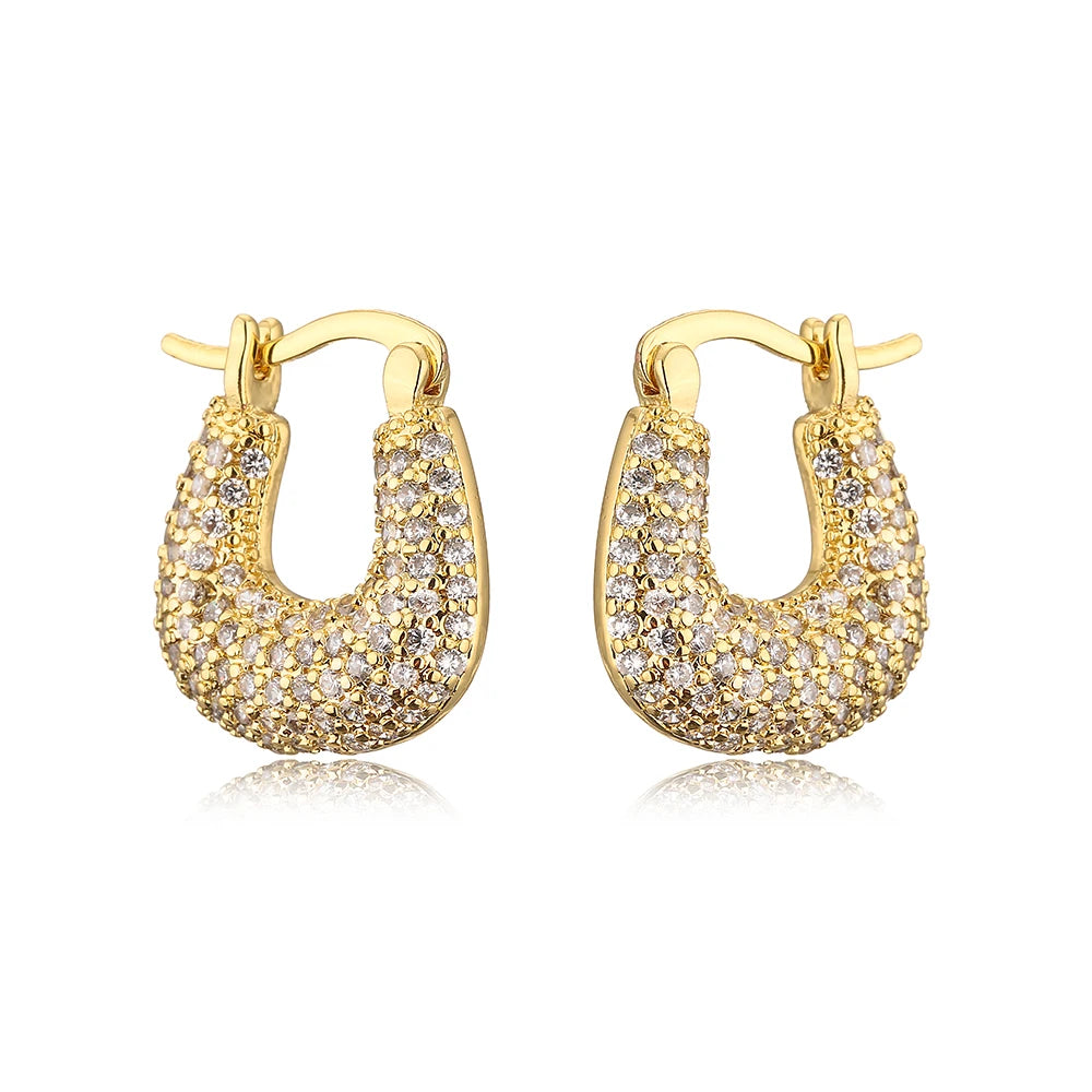 Brinco Argola com Zircônia Cristal ou Colorida
