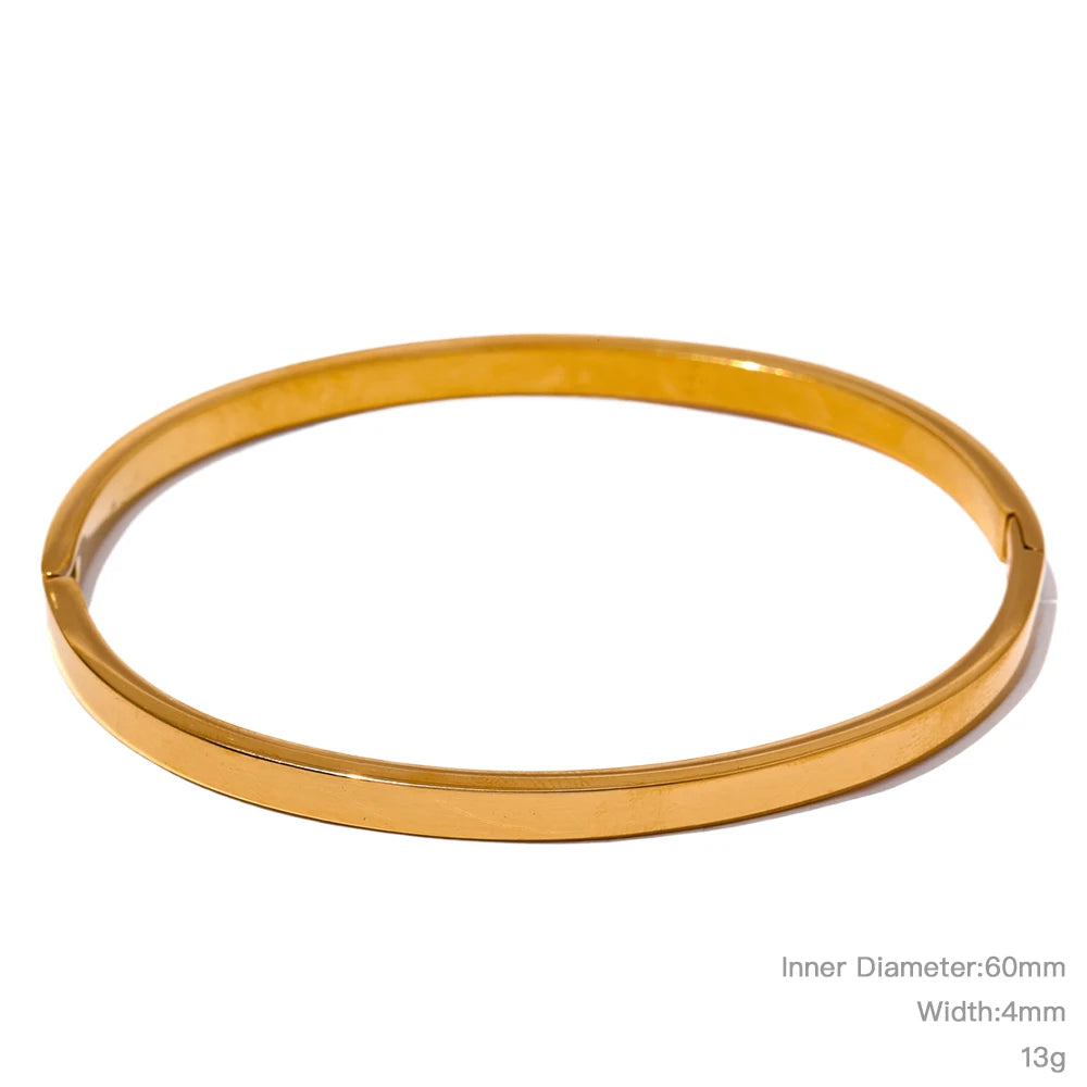 Yhpup pulseira larga redonda de aço inoxidável de alta qualidade, textura da moda, cor dourada e prateada, à prova d'água, joia, presente