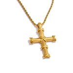 Yhpup 316l aço inoxidável cruz clássico colar pingente ouro & platina pvd banhado colar personalizado jóias novo