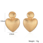 Brinco Formato Coração ou Concha - Lafemininy