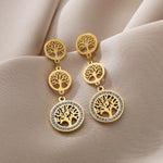 Brinco Árvore da Sorte com Zircônia - Lafemininy